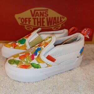 Vans x Haribo Toddler Size 6.5 White Slip-on Gummy Bear Shoes